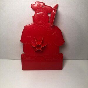 Vintage "Lil Chef" Pastry Tip & Cleaver, Red Plastic-Remembrance, St Paul MN